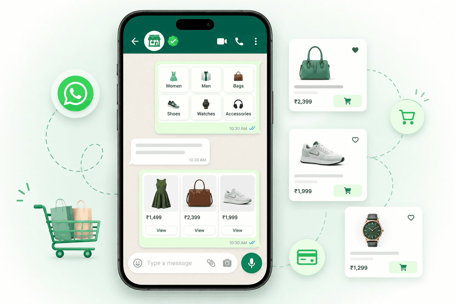 Present products directly inside the conversation